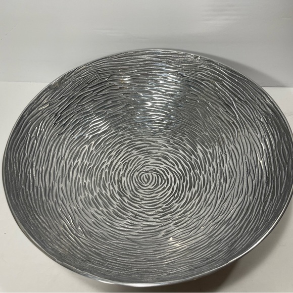 Ann Kary Pewter Centerpiece Bowl Ensaladera Tigre 12” Diameter Made in Mexico - Picture 2 of 8